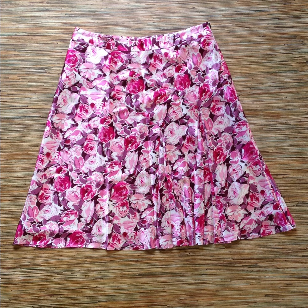 Banana Republic Skirt Silk Asymmetrical Pinks LN